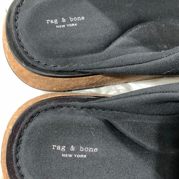 RAG & Bone Parque Flip Flops Sandals Padded Straps Black Neoprene Women Sz 38 - Picture 5 of 9